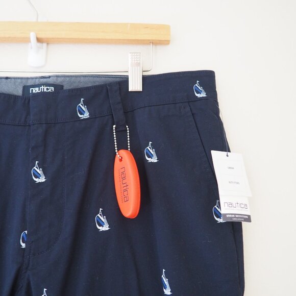 !! NWT Nautica x Urban Outfitters Navy Marine Bue SailBoat Chino Pants - Picture 7 of 12